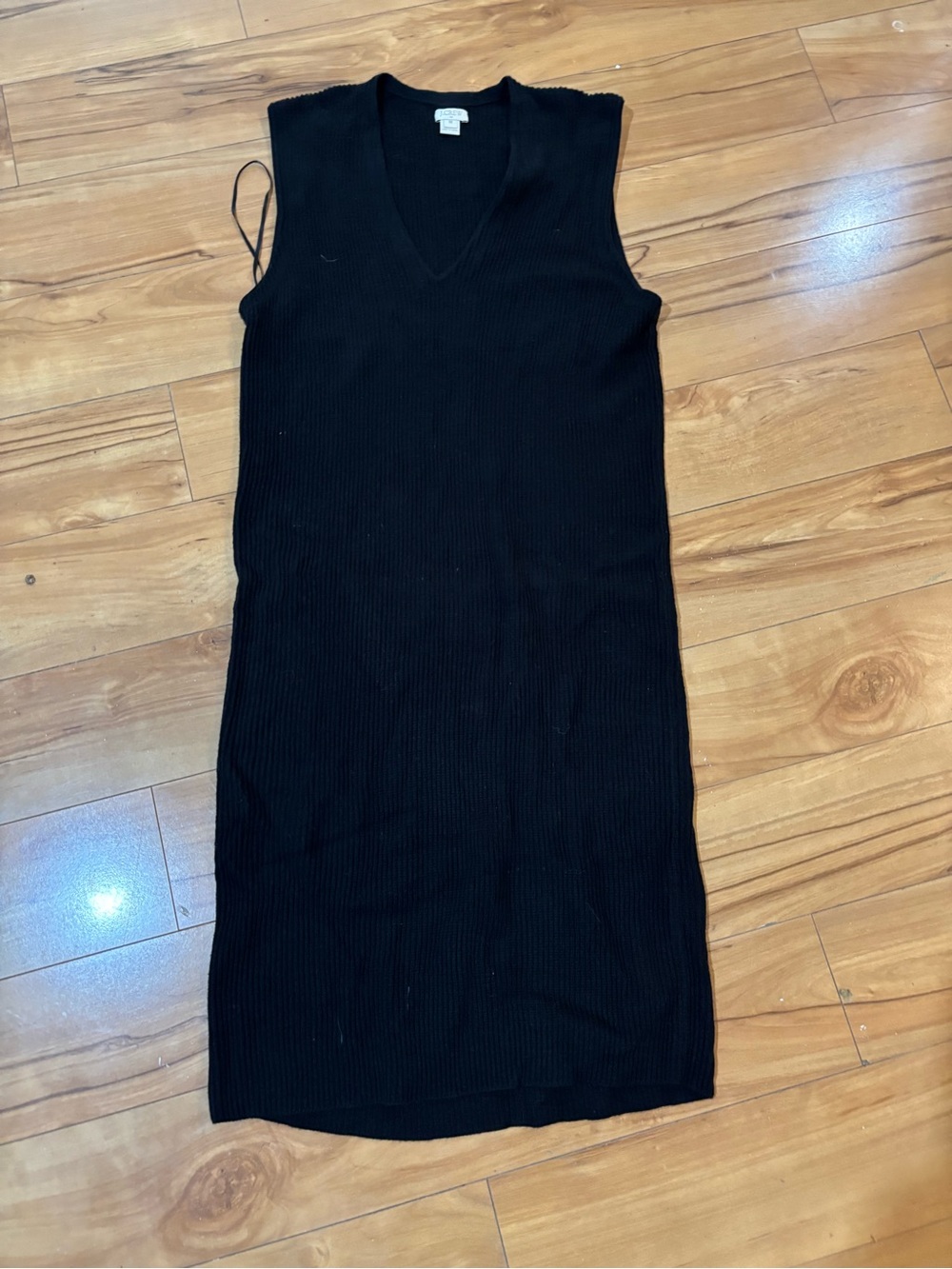 J. Crew Black Sleeveless V-Neck Knit Tunic